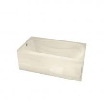 Maax 102201-000-004-001 - Tenderness 6032 Acrylic Alcove Left-Hand Drain Bathtub in Bone