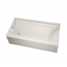 Maax 106172-000-007-100 - Exhibit 6036 IFS Acrylic Alcove Left-Hand Drain Bathtub in Biscuit