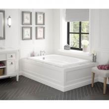 Maax 100027-103-001 - Temple 59.75 in. x 40.75 in. Alcove Bathtub with Aeroeffect System End Drain in White