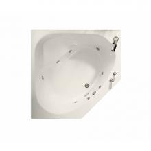 Maax 100054-000-007 - Tandem II 60 in. x 60 in. Corner Bathtub with Center Drain in Biscuit