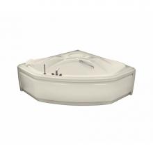 Maax 100055-000-004 - Infinity 60 in. x 60 in. Corner Bathtub with Center Drain in Bone