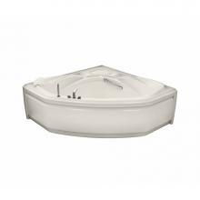 Maax 100055-004-007 - Infinity 60 in. x 60 in. Corner Bathtub with Hydromax System Center Drain in Biscuit