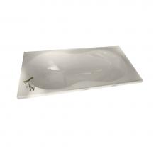 Maax 100073-004-007 - Melodie 65.875 in. x 32.75 in. Alcove Bathtub with Hydromax System Center Drain in Biscuit