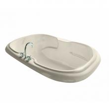 Maax 100075-055-004 - Calla 65.75 in. x 41.5 in. Drop-in Bathtub with Aerofeel System Center Drain in Bone