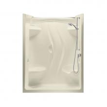 Maax 101142-SR-000-004 - Stamina 60-II 59.5 in. x 35.75 in. x 76.38 in. 2-piece Shower with Right Seat, Right Drain in Bone