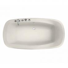 Maax 101318-094-007 - Eterne 7242 Acrylic Drop-in Center Drain Combined Hydromax & Aerofeel Bathtub in Biscuit