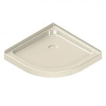 Maax 101428-000-004 - NR 40.125 in. x 40.125 in. x 4.125 in. Neo-Round Corner Shower Base with Center Drain in Bone