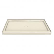 Maax 101433-000-004 - MAAX 47.75 in. x 32.125 in. x 4.125 in. Rectangular Alcove Shower Base with Center Drain in Bone