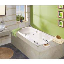 Maax 102226-000-001 - Lopez 59.875 in. x 35.875 in. Alcove Bathtub with End Drain in White