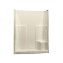 Maax 102676-R-000-004 - SS3660 R/L 60 in. x 36 in. x 77.375 in. 1-piece Shower with Right Seat, Center Drain in Bone