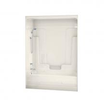 Maax 102717-L-000-007 - Nordica 59.375 in. x 32.75 in. x 73.5 in. 1-piece Tub Shower with Left Drain in Biscuit