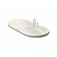 Maax 102757-094-007 - Living 72 in. x 42 in. Drop-in Bathtub with Combined Hydromax/Aerofeel System Center Drain in Bisc