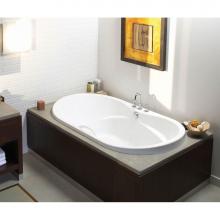 Maax 102863-000-001 - Living 60 in. x 41.75 in. Drop-in Bathtub with Center Drain in White