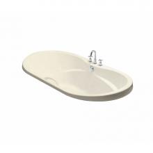 Maax 102865-055-004 - Living 6642 Acrylic Drop-in Center Drain Aerofeel Bathtub in Bone