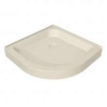 Maax 105046-000-004 - R 32.125 in. x 32.125 in. x 6.125 in. Neo-Round Corner Shower Base with Center Drain in Bone