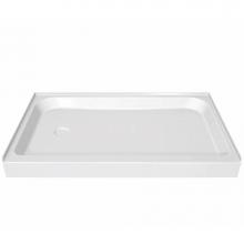 Maax 105056-L-000-001 - MAAX 59.75 in. x 32.125 in. x 6.125 in. Rectangular Alcove Shower Base with Left Drain in White