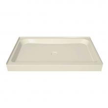 Maax 105058-000-004 - MAAX 59.75 in. x 42.125 in. x 6.125 in. Rectangular Alcove Shower Base with Center Drain in Bone