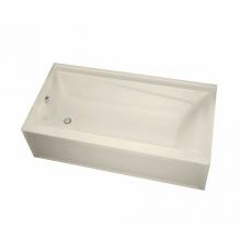 Maax 105512-R-000-004 - Exhibit 6032 IFS AFR Acrylic Alcove Right-Hand Drain Bathtub in Bone