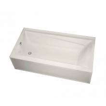 Maax 105520-L-000-007 - Exhibit IFS 59.75 in. x 32 in. Alcove Bathtub with Left Drain in Biscuit