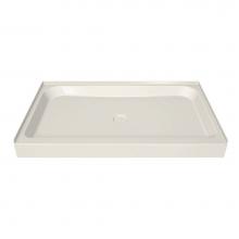 Maax 105534-000-007 - MAAX 47.75 in. x 34.125 in. x 6.125 in. Rectangular Alcove Shower Base with Center Drain in Biscui