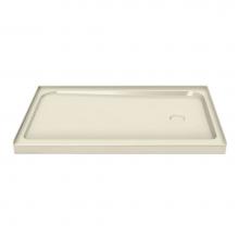 Maax 105707-R-000-004 - MAAX 59.75 in. x 30.125 in. x 4.125 in. Rectangular Alcove Shower Base with Right Drain in Bone