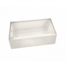 Maax 105816-L-000-007 - Rubix 6030 AFR Acrylic Alcove Left-Hand Drain Bathtub in Biscuit