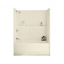 Maax 105930-R-000-004 - TSTEA Plus 59.75 in. x 32 in. x 78 in. 1-piece Tub Shower with Right Drain in Bone