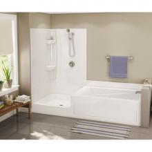 Maax 105933-L-000-001 - Exhibit TSC 102 in. x 42 in. x 27 in. 1-piece Tub Shower with Shower on left, bathtub on right Dra