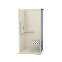 Maax 106031-L-000-004 - OPS-3636 L-BAR, VERTICAL BAR & Seat 36 in. x 36 in. x 76.625 in. 1-piece Shower with Left-hand