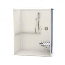 Maax 106081-L-000-007 - OPS-6036-RS - ADA/ANSI Compliant (with Seat) 60 in. x 36 in. x 76.625 in. 1-piece Shower with Left