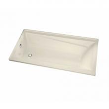 Maax 106171-R-000-004 - Exhibit 6036 IF Acrylic Alcove Right-Hand Drain Bathtub in Bone