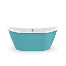 Maax 106192-000-237 - Delsia 60 in. x 32 in. Freestanding Bathtub with Center Drain in Aqua