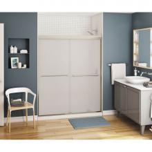 Maax 134565-981-305 - Kameleon 55-59 in. x 71 in. Bypass Alcove Shower Door with Mistelite Glass in Brushed Nickel