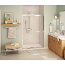 Maax 135671-900-084-000 - Aura 43-47 in. x 71 in. Bypass Alcove Shower Door with Clear Glass in Chrome