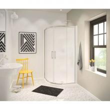 Maax 137444-981-305-000 - Radia Neo-round 36 in. x 36 in. x 71.625 in. Sliding Corner Shower Door with Mistelite Glass in Br