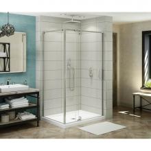 Maax 137858-900-305-000 - ModulR 48 x 34 x 78 in. 8mm Pivot Shower Door for Corner Installation with Clear glass in Brushed