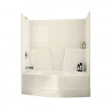 Maax 140579-R-000-004 - TSOT6042 60 in. x 42 in. x 72 in. 1-piece Tub Shower with Right Drain in Bone