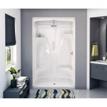 Maax 141053-000-001 - ACSHRSDM/LSDM/NSDM-48 48 in. x 33.25 in. x 88 in. 1-piece Shower with No Seat, Center Drain in Whi