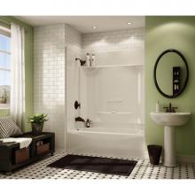 Maax 145012-R-003-002 - KDTS 59.875 in. x 32 in. x 79.25 in. 4-piece Tub Shower with Whirlpool Right Drain in White