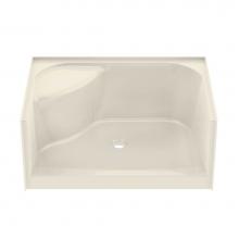 Maax 145033-L-000-004 - SPS AFR 47.875 in. x 33.625 in. x 22.125 in. Rectangular Alcove Shower Base with Left Seat, Center