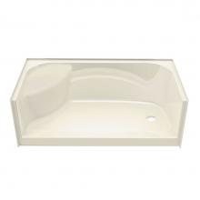 Maax 145039-R-000-004 - SPS AFR 59.875 in. x 30 in. x 22.125 in. Rectangular Alcove Shower Base with Right Seat, Left Drai