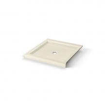 Maax 410000-540-004 - B3 Base 3636 Round Drain Stabili-T Corner Ctr Drain Bone / Natural