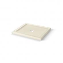 Maax 410001-541-004 - B3 Base 4832 Round Drain Stabili-T, Alcove Bone / Natural