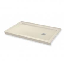 Maax 420006-R-541-004 - B3 Base 6036 Square Drain Stabili-T, Alcove Bone / Natural