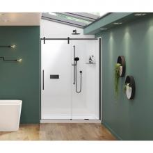 Maax 135875-900-340-000 - Nebula 56 1/2-58 1/2 x 78 3/4 in. 8mm Sliding Shower Door for Alcove Installation with Clear glass