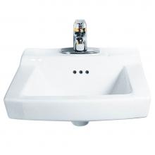 American Standard 0124024.020 - Comrade® Wall-Hung Sink With 4-Inch Centerset, Wall Hanger Included