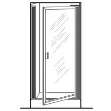 American Standard AM00801400.213 - Prestige 63-1/2-Inch Height Framed Swing Shower Door