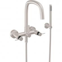 California Faucets 0806-52F.20-PC - Contemporary Wall Mount Tub Filler