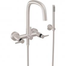 California Faucets 0806-53F.20-PC - Contemporary Wall Mount Tub Filler