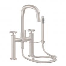 California Faucets 0808-65.20-PC - Contemporary Deck Mount Tub Filler